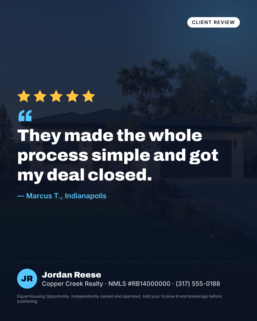 Testimonial preview